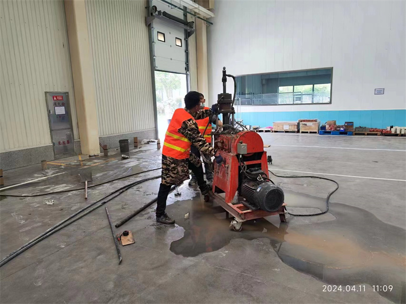 衡山厂房地面下沉塌陷注浆加固施工